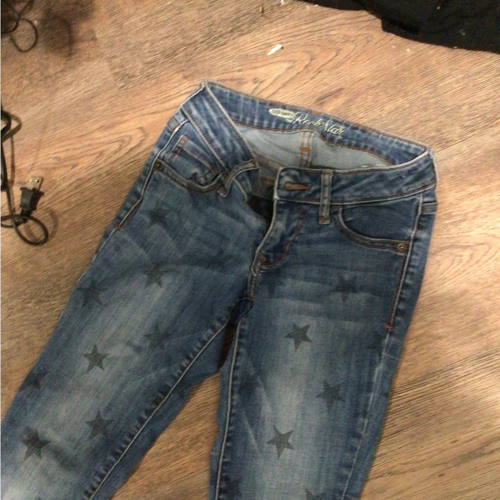 Old Navy Women's Blue Star-Patterned Jeans
